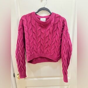 Pink Cable Knit Sweater